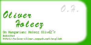 oliver holecz business card